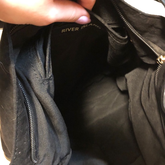 River Island Black Suede Bag - Picture 6 of 8